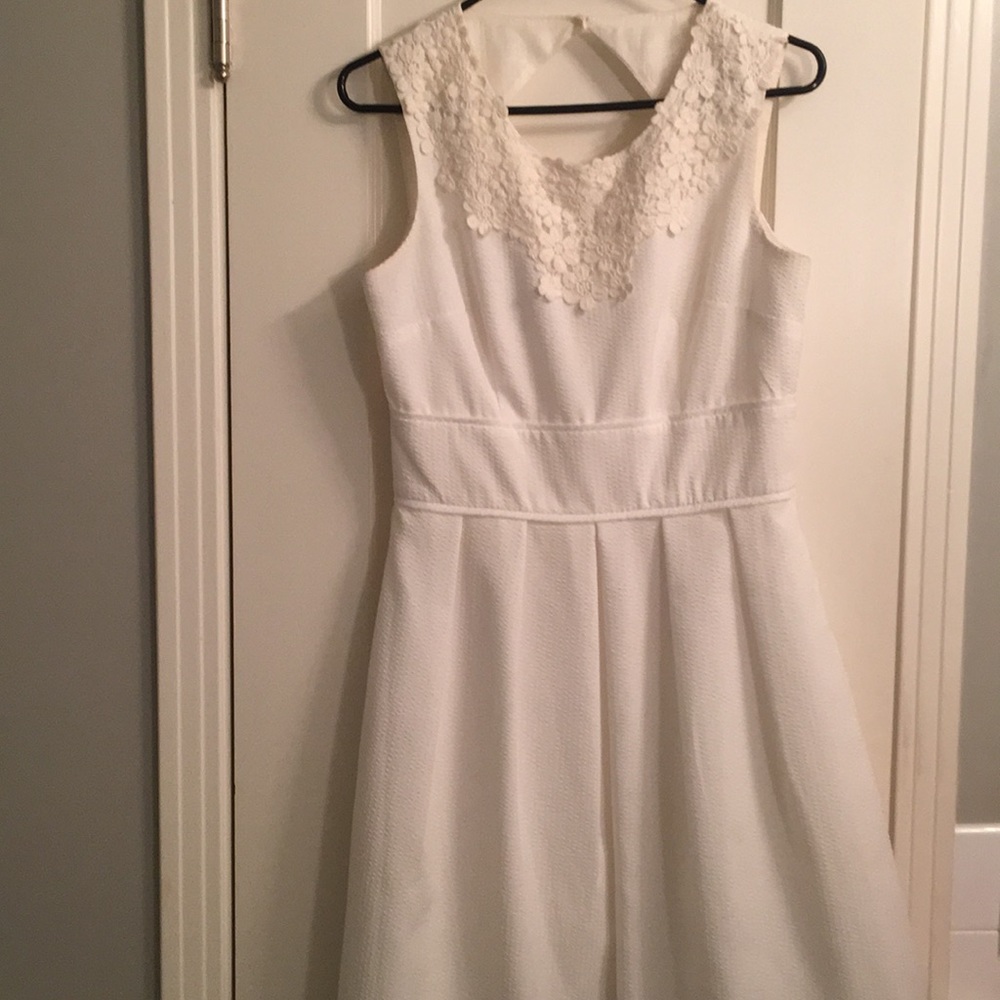 White Seersucker Dress